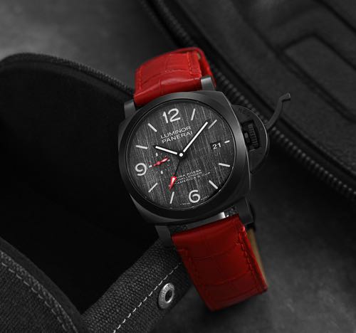 Luminor Panerai Luna Rosso GMT Red Leather