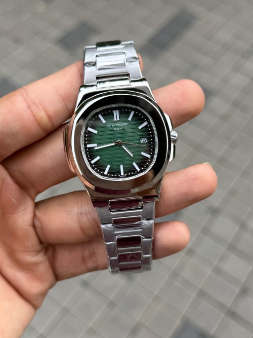 Pate K Phillipe Nautilus Silver Green