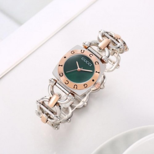 Gucc I Two Tone Green Dial