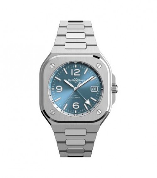 Bell Ross GMT Silver Sky Blue