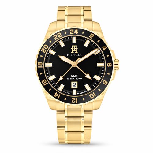 Authentic Showroom Quality Tommy TH85 GMT Stainless Steel Mens Watch