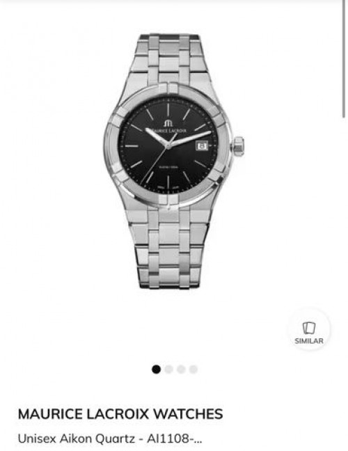 Maurice Lacroix Aikon Silver Black AUTHENTIC Store Quality