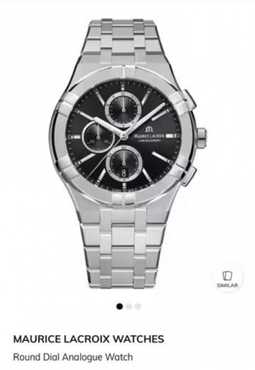 Maurice Lacroix Aikon Chronograph Silver Black Metal AUTHENTIC Store Quality