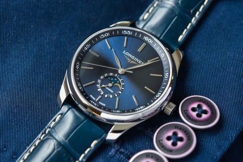 Alternative view of Longiness Master Collection Moon Phase Blue