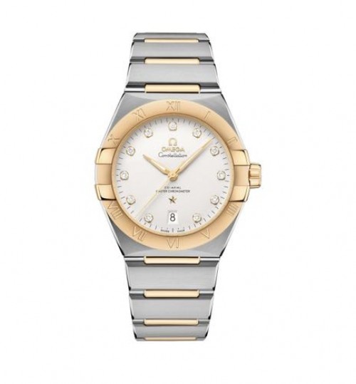 Omega Constellation Silver Gold White Dial