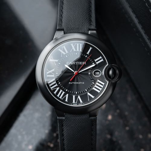 Cartier Ballon Belu Gents Black Leather