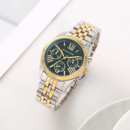 Michael Kors Two Tone Gold Green