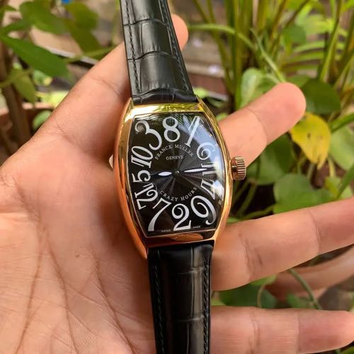 Franck Muller Crazy Hours Black Rose Gold Black Dial
