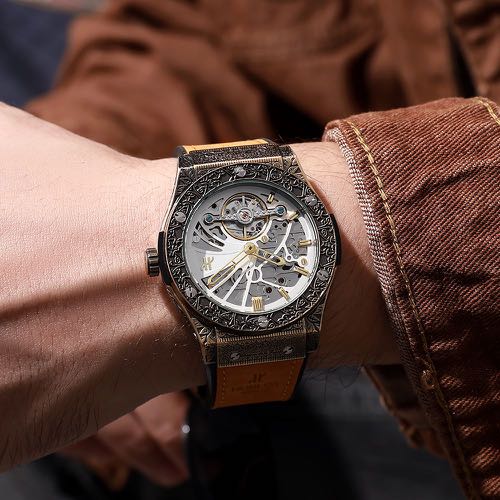 Hublot Printed Automatic Leather Strap