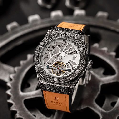 Hublot Printed Automatic Leather Strap