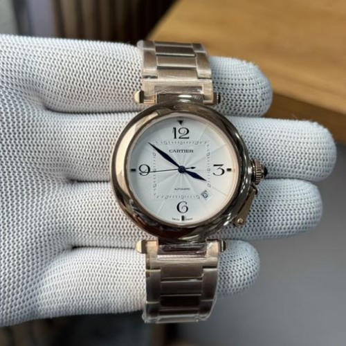 Cartier De Pasha Automatic Premium White Dial