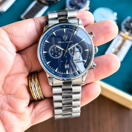 Maserati Chronograph Silver Blue