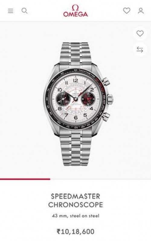 Alternative view of OMEGA SPEED MASTER ALL WORKING