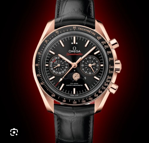 Omegaa SpeedMaster Moon Phase Rose Gold
