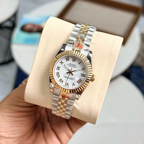 Rolex Date Just 31MM Two Tone Roman White Dial