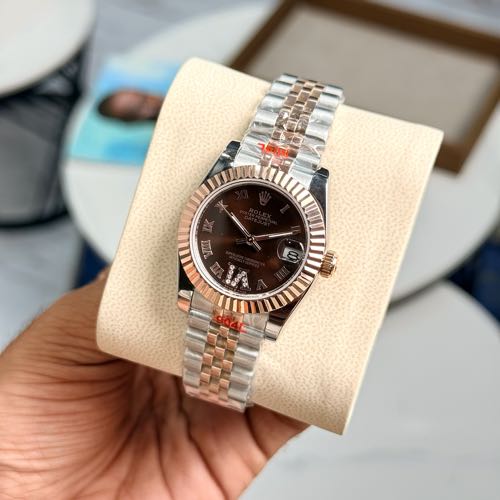 Rolex Date Just 31MM Two Tone Brown Dial
