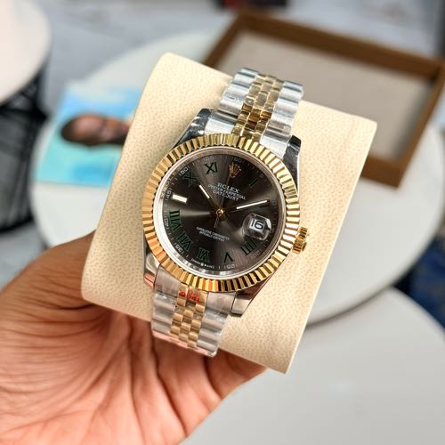 Rolex Date Just 41MM Two Tone Wimbledon Dial