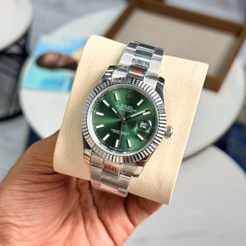 Rolex Date Just 41MM Stainless Steel Green Dial