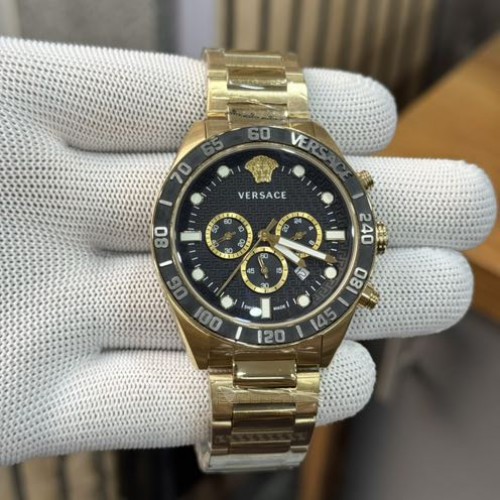 Versace Greca Dome Chronograph Black Dial