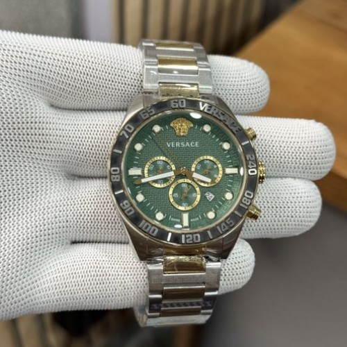 Versace Greca Dome Chronograph Green Dial