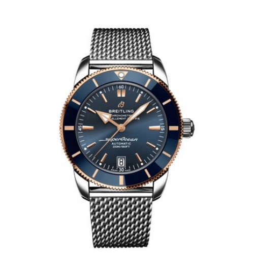Breitling Super Ocean Heritage Silver Blue Rose Gold