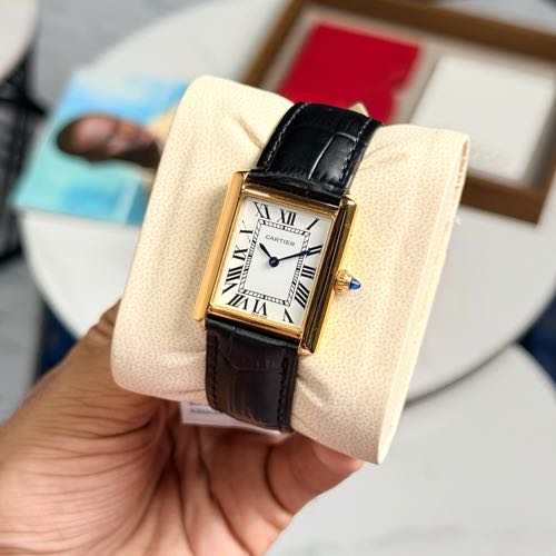 Tank Must De Cartier Unisex Black Golden