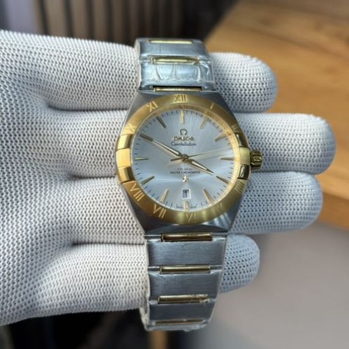 OMEGA Constellation Silver Gold Bezel