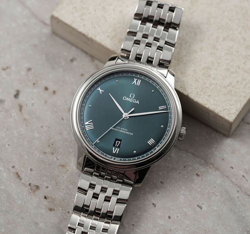 OMEGA De Ville Prestige Silver Green Dial