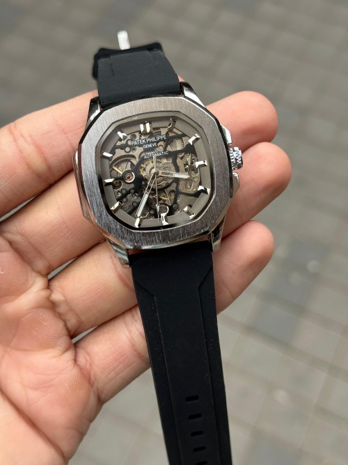 Patek Phillep E Skeleton Automatic Silicone