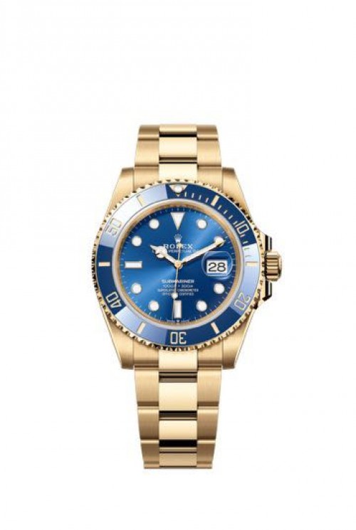 Rolex Submariner Yellow Gold Blue Dial