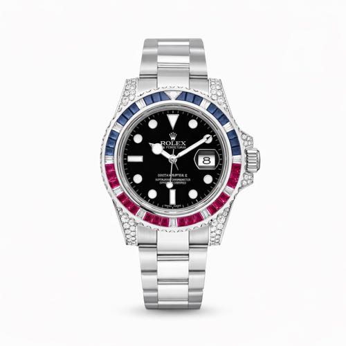 Rolex GMT Master II Ruby Diamond Set Bezel
