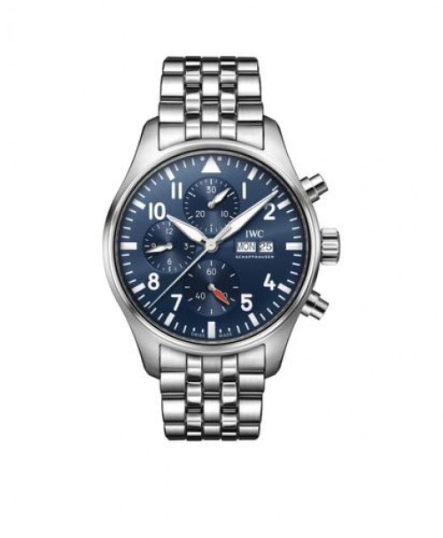 IWC Pilot Chronograph Silver Blue