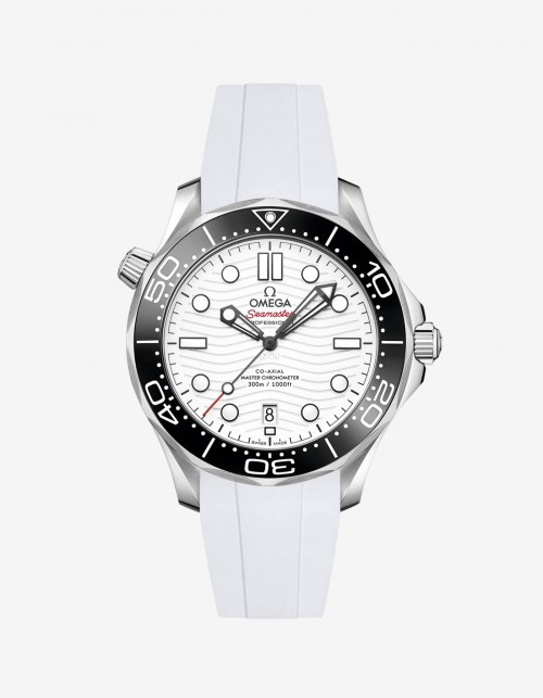 Omegaa SeaMaster Diver 300m White Black Automatic