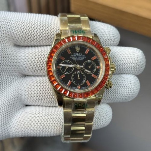 Rolex Daytona Cosmograph Custom Black Dial Orange Bezel