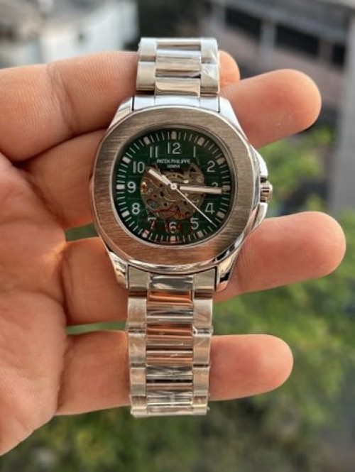 PATEK PHILIPPE SILVER GREEN AUTOMATIC