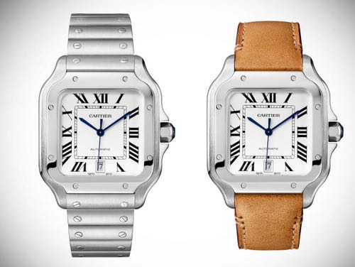 Cartier Santos White Dial With Extra Strap