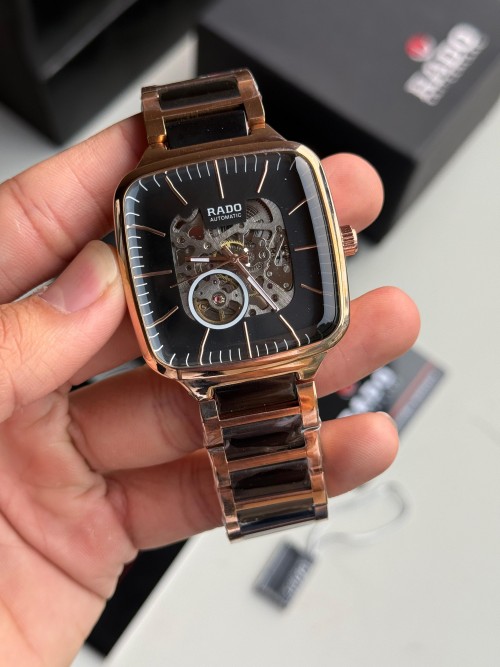 Alternative view of Rad O True Square Skeleton Automatic Rose Black