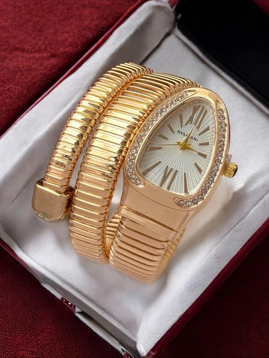 BVLGARI SNAKE GOLD WHITE DIAL AT350