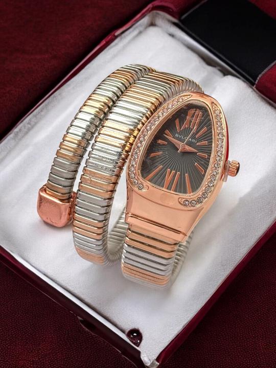 BVLGARI SNAKE COPPER TWOTONE BLACK DIAL AT350