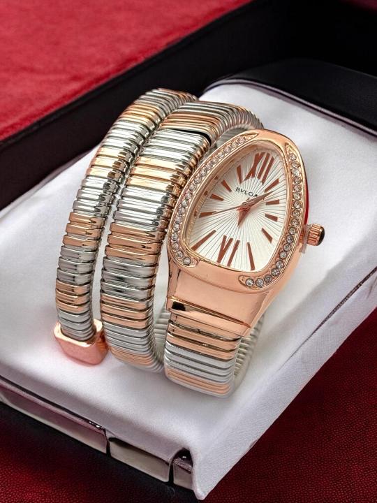 BVLGARI SNAKE COPPER TWOTONE WHITE DIAL AT350