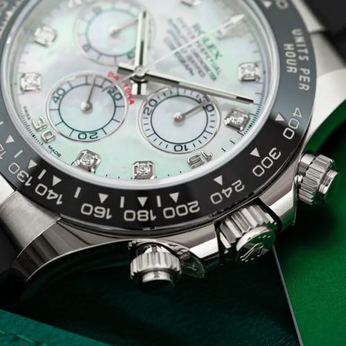 Alternative view of Rolex Daytona Oysterflex Mother Of Pearl Rubber Strap