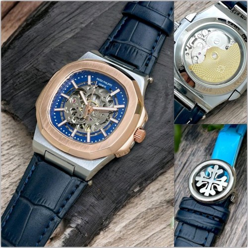 Pate K Phillipe Nautilus Leather Automatic