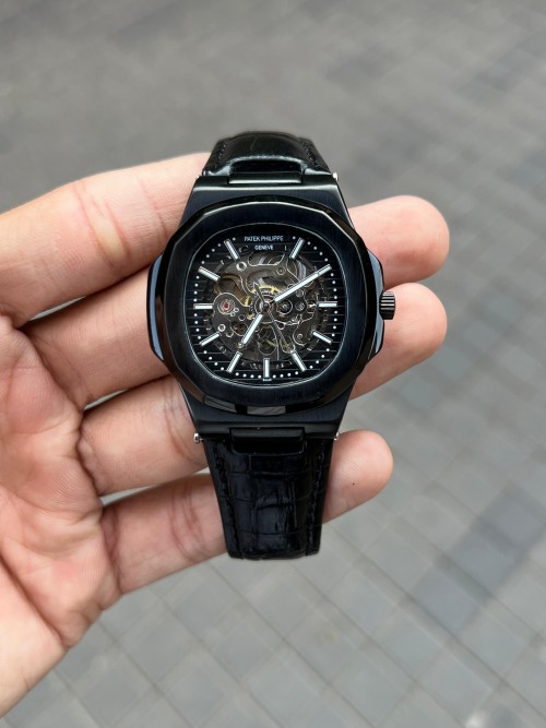 Pate K Phillipe Nautilus Leather Automatic