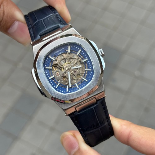 Pate K Phillipe Nautilus Leather Automatic