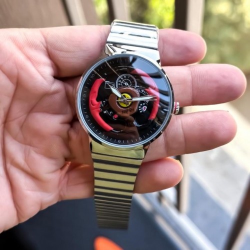 Alternative view of Ferrari Silver Black