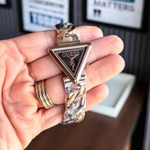 Guess Two Tone Black Dial