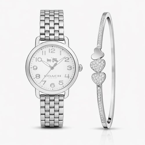 Authentic Grade Coach Analog Watch For Her With Bracelet