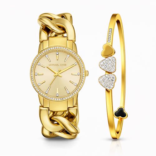 Authentic Grade Michael Kors Analog Watch For Her With Bracelet