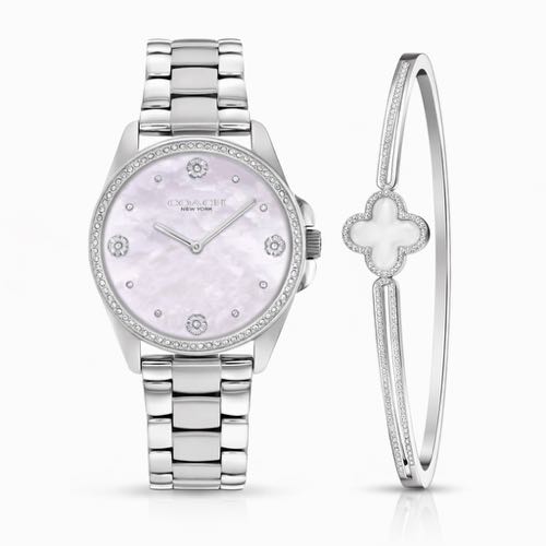 Authentic Grade Coach Analog Watch For Her With Bracelet
