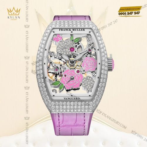 Franck Muller Vanguard Skeleton Diamond Pink
